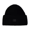 Acne Studios Small Face Logo Beanie In Black
