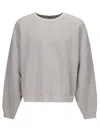 Acne Studios Logo Patch Crewneck Sweatshirt In Dusty Purple