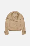 Acne Studios Long Sleeve Casual Jacket In Nude