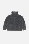 Acne Studios Grey Teddy Bear Bomber Jacket In Gray