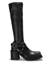 Acne Studios Leather Platform Knee-high Boots In Black