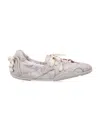 Acne Studios Ballerina Lace-up Sneaker With Premium Leather Uppers In White