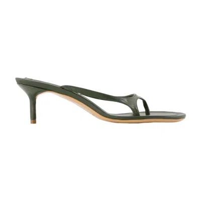 Acne Studios Patent-leather Sandals In Green
