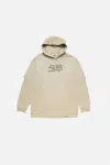 Acne Studios Oversized Layered Printed Organic Cotton-jersey Hoodie In Nude