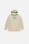 Acne Studios Oversized Layered Printed Organic Cotton-jersey Hoodie In Neutral
