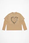 Acne Studios Layered Print T-shirt In Brown