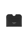 Acne Studios Leather Logo Card Holder In Black