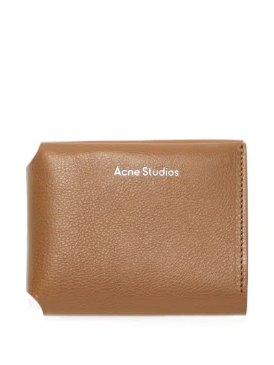 Acne Studios Fold Wallet In Brown