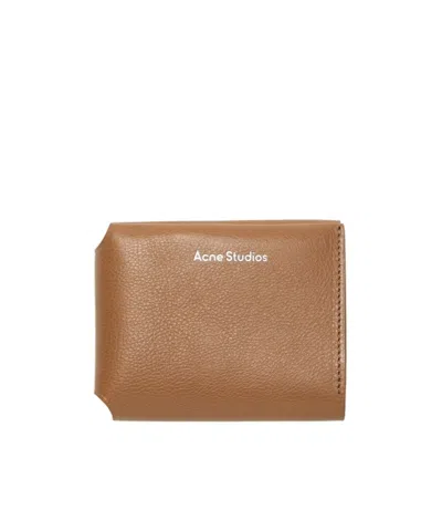 Acne Studios Fold Wallet In Brown