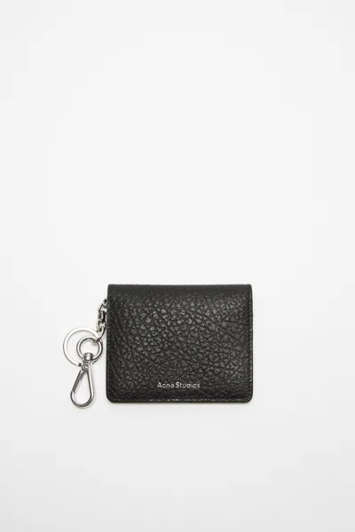 Acne Studios Folded Leather Wallet In Black