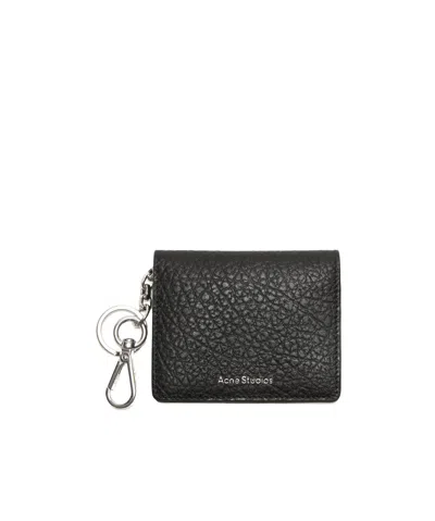 Acne Studios Folded Leather Wallet In Black