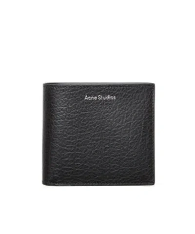 Acne Studios Folded Leather Wallet In Black