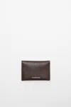 Acne Studios Folded Leather Wallet In Dark Brown