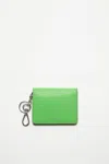 Acne Studios Folded Leather Wallet In Green
