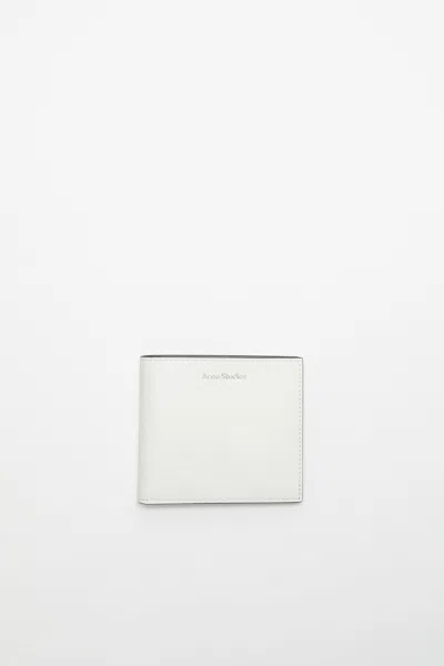 Acne Studios Folded Leather Wallet In White