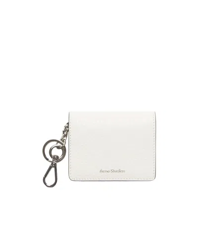 Acne Studios Folded Leather Wallet In White