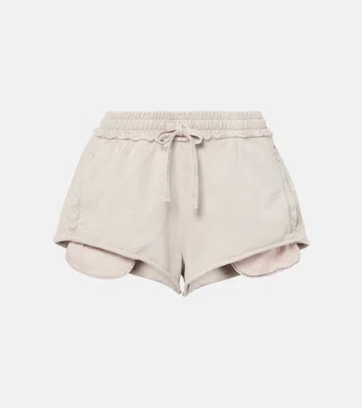 Acne Studios Fondo Cotton Shorts In Dmn Mauve Grey