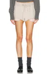 Acne Studios Fondo Gothic Logo Short In Mauve Grey