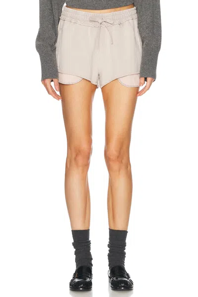 Acne Studios Fondo Gothic Logo Short In Mauve Grey