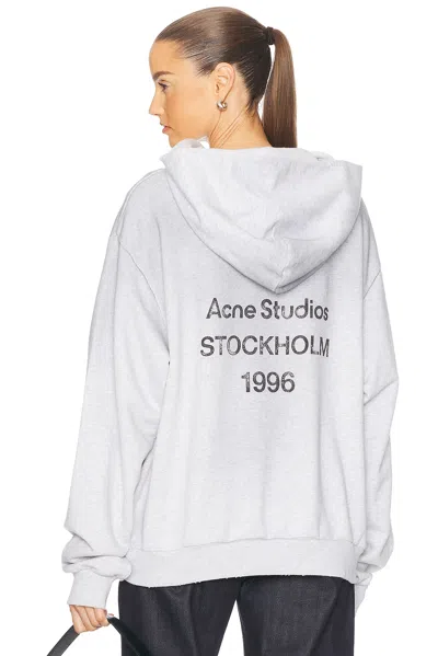 Acne Studios Franziska Hoodie In Pale Grey Melange