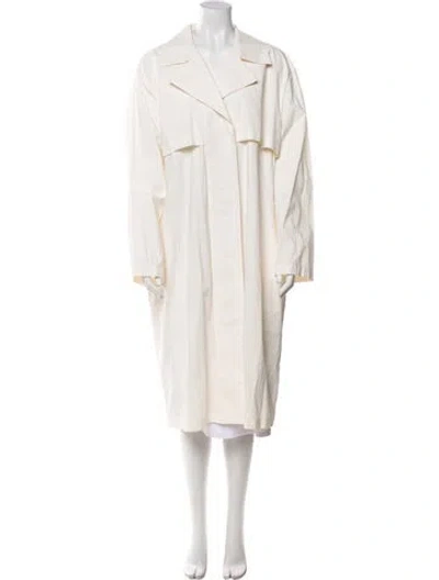 Pre-owned Acne Studios Friday Paper Coat In White