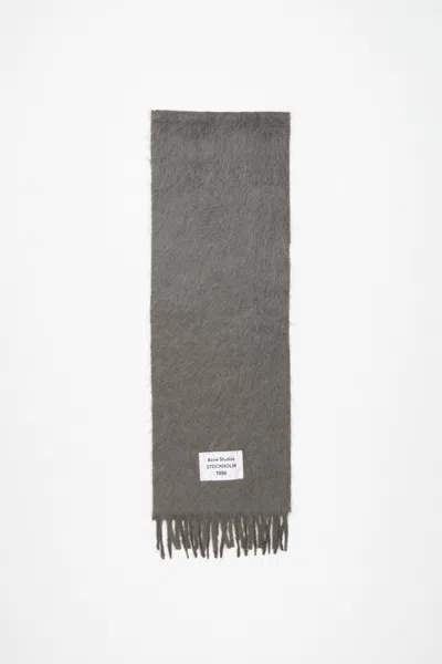 Acne Studios Fringe Alpaca Scarf In Grey