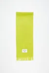 Acne Studios Fringed Scarf In Neon Green
