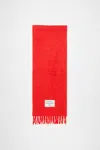 Acne Studios Fringe Alpaca Scarf In Red