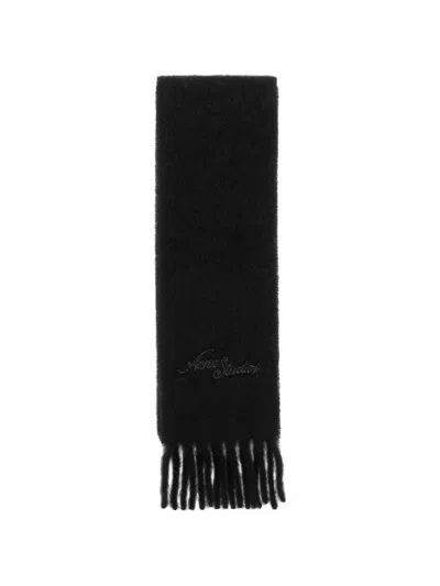 Acne Studios Fringe Scarf In Black