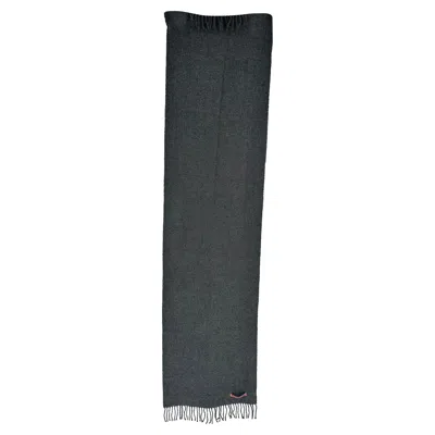 Pre-owned Acne Studios Fringe Scarf In Grey Wool In Black