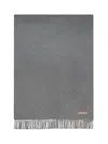 Acne Studios Fringe Wool Grey Scarf - Oversized