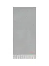Acne Studios Fringe Wool Narrow Scarf Grey