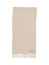 Acne Studios Fringe Wool Narrow Scarf Oatmeal