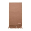 Acne Studios Fringe Wool Oversized Scarf In Caramel_brown
