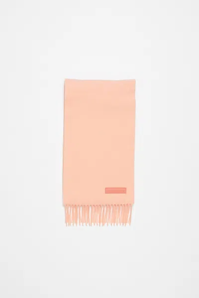 Acne Studios Fringe Wool Scarf - Narrow In Pink