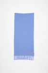Acne Studios Fringe Wool Scarf - Narrow In Sweet Blue