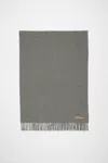 Acne Studios Fringe Wool Scarf - Oversized In Grey Melange