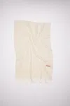 Acne Studios Fringe Wool Scarf - Oversized In Warm White