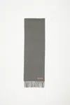 Acne Studios Fringe Wool Scarf - Skinny In Grey Melange