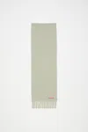 Acne Studios Fringe Wool Scarf - Skinny In Light Green