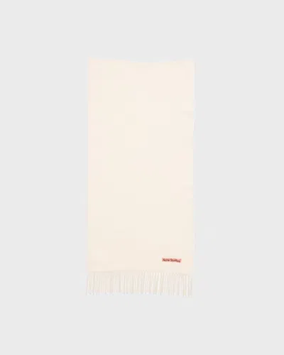 Acne Studios Fringe Wool Scarf Offwhite