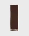 Acne Studios Fringe Wool Scarf Grå/brun