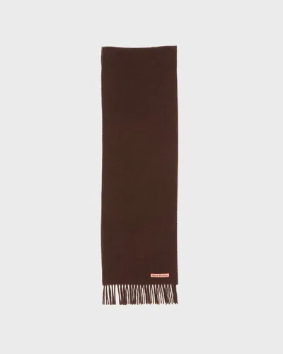 Acne Studios Fringe Wool Scarf Grå/brun