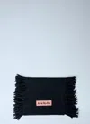 Acne Studios Men Fringe Wool Scarf In Black