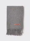Acne Studios Fringe Wool Scarf In Gray