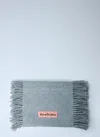 Acne Studios Men Fringe Wool Scarf In Green