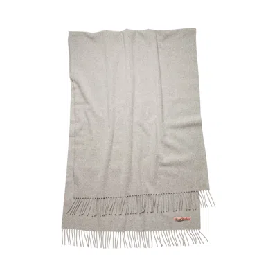 Pre-owned Acne Studios Fringe Wool Scarf 'grey Melange'