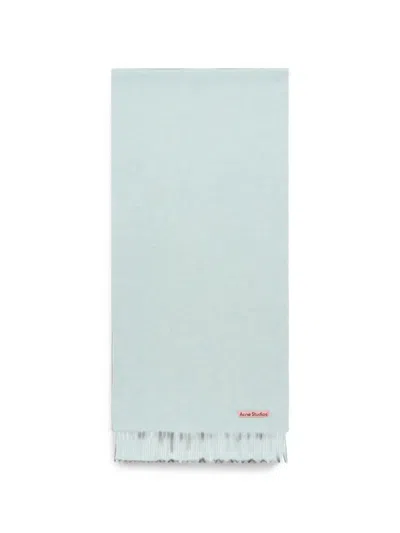 Acne Studios Fringe Wool Scarf – Narrow In Blue