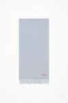 Acne Studios Fringe Wool Scarf – Narrow In Powder Blue Mélange