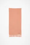 Acne Studios Fringe Wool Scarf – Narrow In Rose Melange